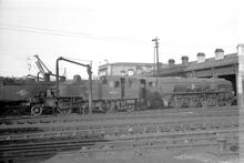  LMS and SR locos on shed - Exmouth Junction (BAE2 @ 170m 5ch)   (325155 E    C5-21)