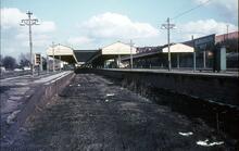 Bournemouth West Station (BBD @ 111m 29ch), from London end after track-lifting . 2 Apr 1968