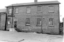 Basingstoke Goods Yard 1984 - Side elevation of goods yard office (Ref: 325260E 19 CGD)