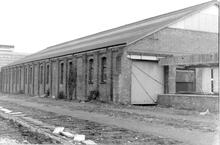 Basingstoke Goods Yard 1984 - side and end view of goods shed (Ref: 325279E 38 CGD)