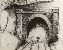 Guildford, St Catherine's Tunnel (WPH1 @ 31m 13ch - 31m 19ch) after internal collapse on 23 March 1895