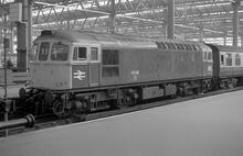 Waterloo station (BML @ 0m 05ch). Class 33/0 (Crompton) locomotive no. 33016. 23 May 1978 (Ref: 012885)