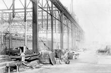Waterloo Station (BML1 @ 0m 5ch). Rebuilding the Station 1909-1922. Waterloo Road frontage (Ref: 030473)