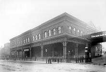 Waterloo Station (BML1 @ 0m 5ch). South Station Entrance c.1900 .(Ref: 030478)
