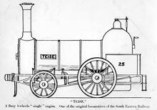 2-2-0 No. 25 "Teise". 2-D drawing.