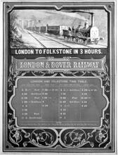 London and Dover Railway (SER) Services to Folkestone c.1843. (Ref: 031765)