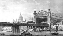 Cannon Street from the riverside c.1870s (CBM @ 0m 0ch) (Ref: 030066)