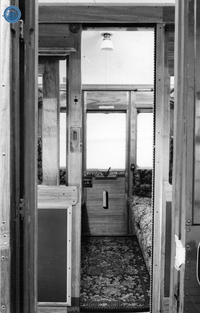 SR First Class Corridor coach No. 12073. Interior