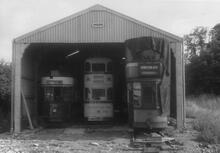 Crich Tramway Museum. The new shed. 02 July 1961.