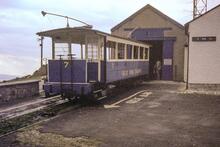 Great Orme Tramway. Car 7 at Summit station. 19 September 1984