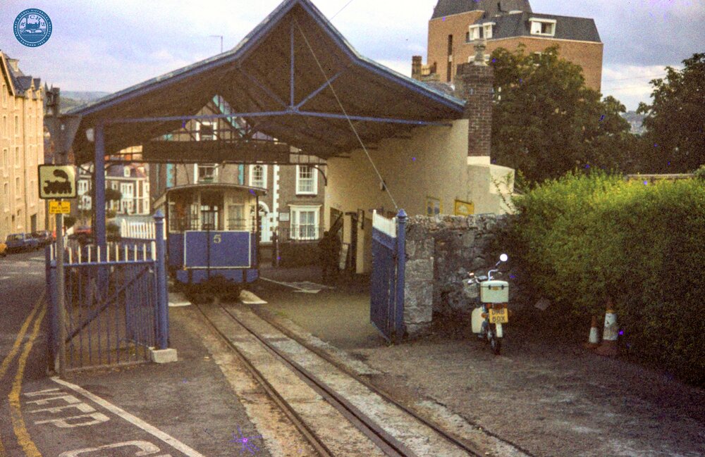 Great Orme Tramway. Car 5 at Victoria Station. 19 September 1984