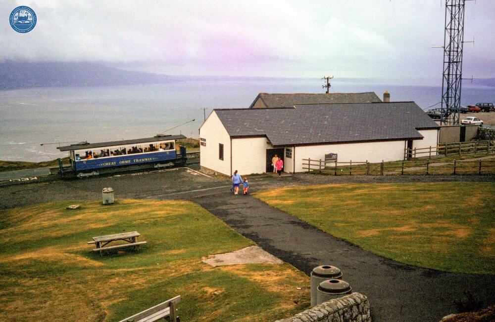 Great Orme Tramway. Car 6 at Summit. 31 July 1989