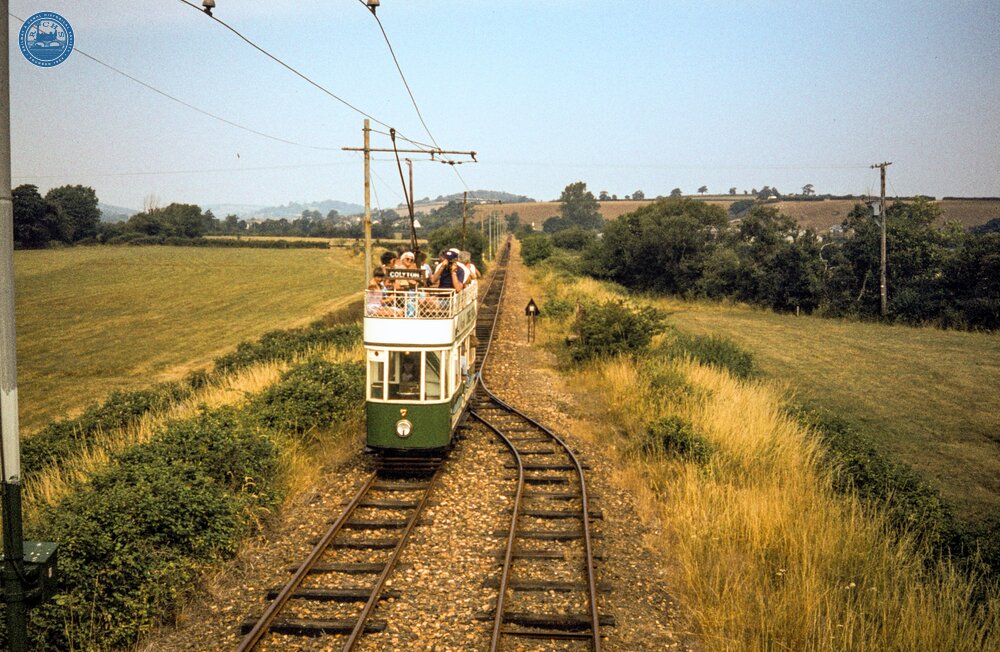 Tram No. 7 in Tye Lane Loop, north of Colyford. 23 July 1984