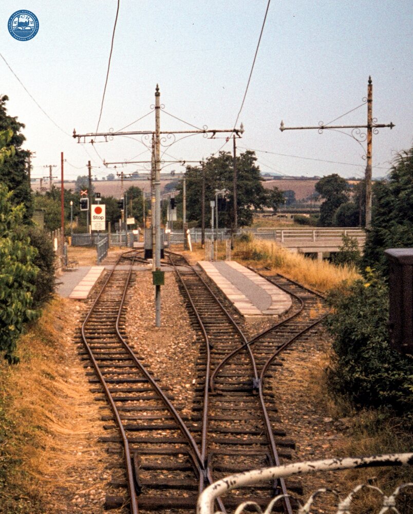 Colyford Station from Tram No. 6. 23 July 1984