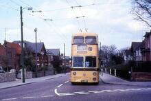 Bournemouth Corporation trolleybus Fleet No. 287, Reg. No. YLJ 287, at Beaufort Road, Southbourne Road junction. 07 April 1968