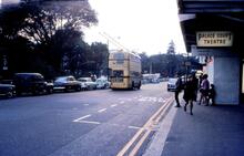 Bournemouth Corporation trolleybus in Westover Road. 20 Apr 1968