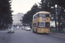 Bournemouth Corporation trolleybus in Bath Road. 20 Apr 1968