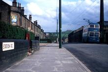 Bradford trolleybus Reg. No. 719, Fleet No. 719, on Route 37 (Clayton) in Station Road, Clayton. 12 May 1968