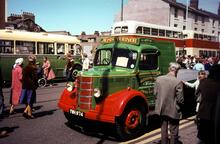 Bedford OS Type Flat Bed Lorry Reg: YWH 974 at the Fleetwood Festival of Transport.