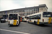 LiJN buses in front of Hasselt Railway Station, Province of Limburg, Belgium.