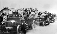 Three Saurer Char-a-bancs including Nos BT213 and BT250 of the NER at Scarborough -1905 (Ref: 031560)